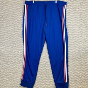 Sergio Tacchini Track Pants Mens 3XL Blue Striped Joggers Athletic Streetwear